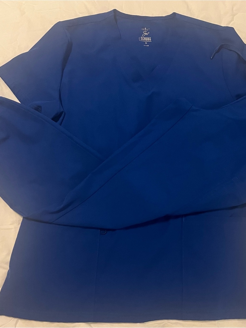 Blue Medical Scrub Top - Solid Royal Blue